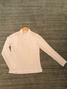 Kids riding sport white breathable long sleeve show shirt Xl